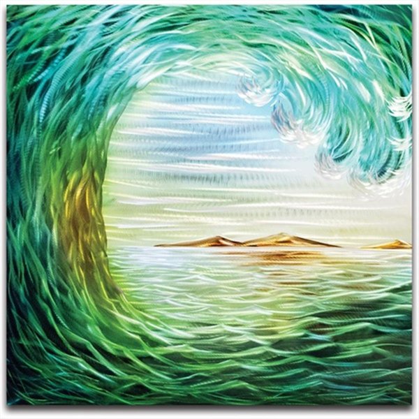 Metal Artscape 39 X 39 in Rip Curl SinglePaneled Xl Handmade Metal Wall Art MA10030